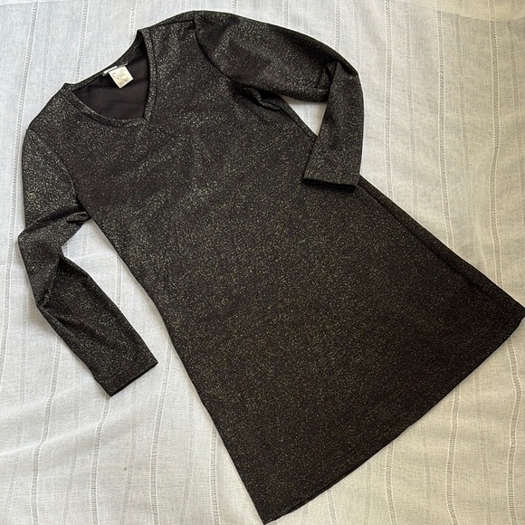 Y2k Dress.Com Black Shimmering Long Sleeve Dress - Picture 6 of 11